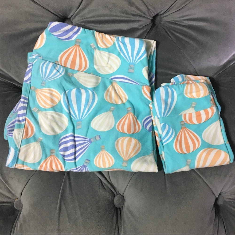 Hot Air Balloon TC and kids mommy & Me leggings set